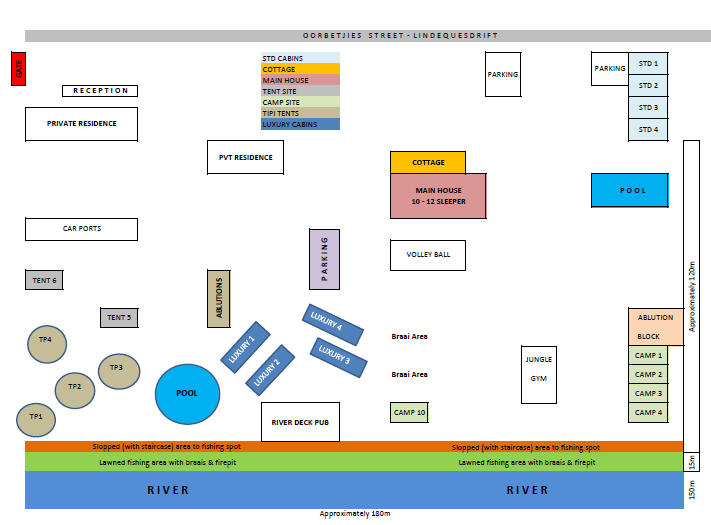 Kedu River Lodge Toscan River Estate Site Plan